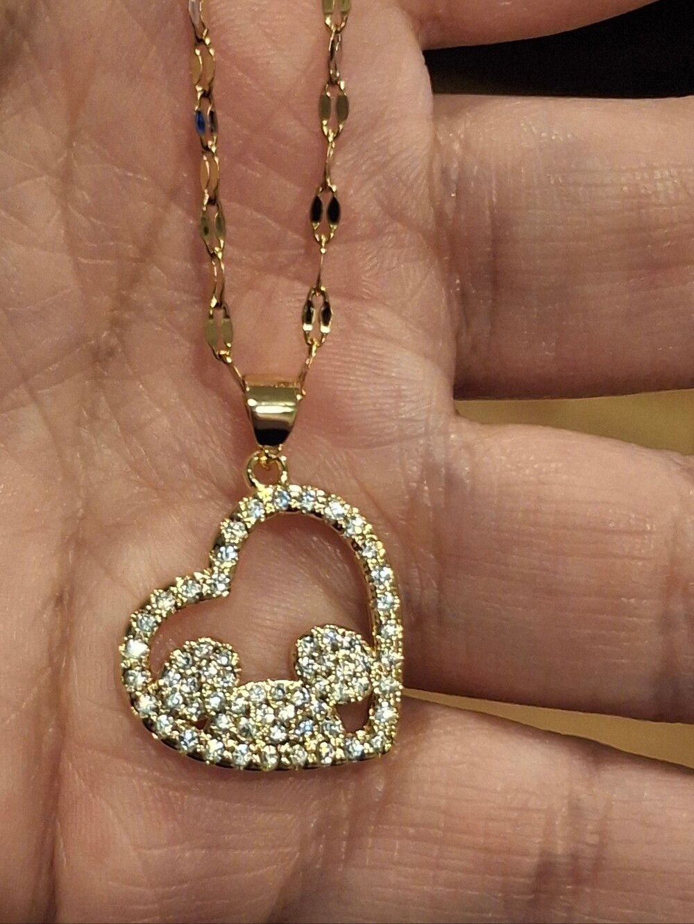 Mickey Mouse Gold Diamond Necklace - Picture 6 of 8